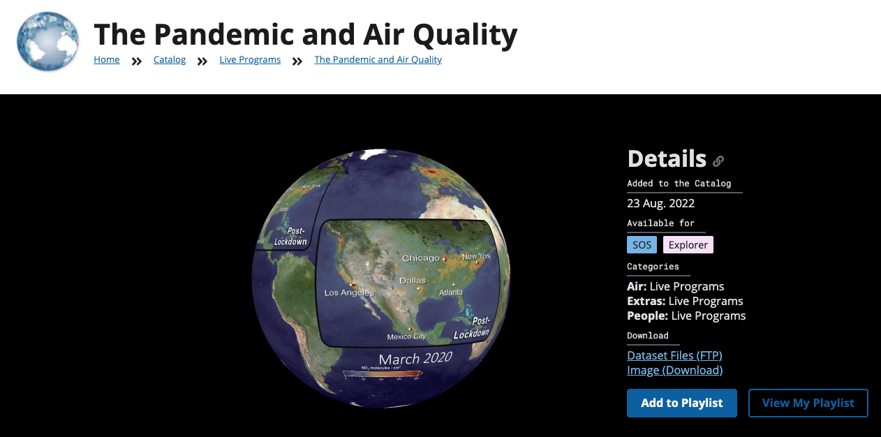 The Pandemic and Air Quality program