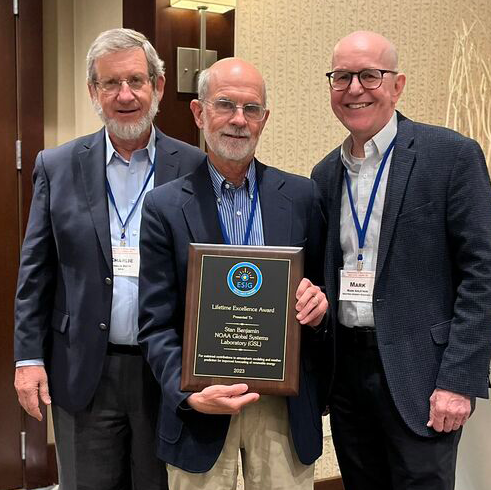 Stan Benjamin receives a LifeTime Excellence Award from the Energy Systems Integration Group