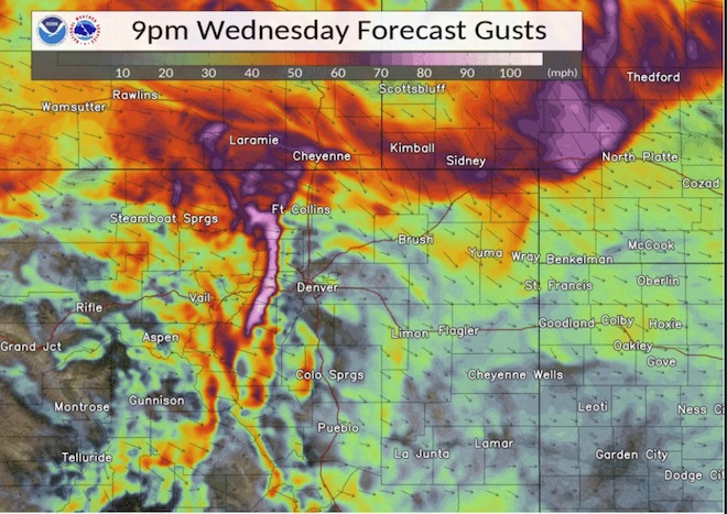 This map depicts a visualization of the HRRR wind forecast. A new study by NOAA and Colorado State University quantifies for the first time the economic value of accurate wind forecasts to electricity generation. Credit: NOAA Global Systems Laboratory.